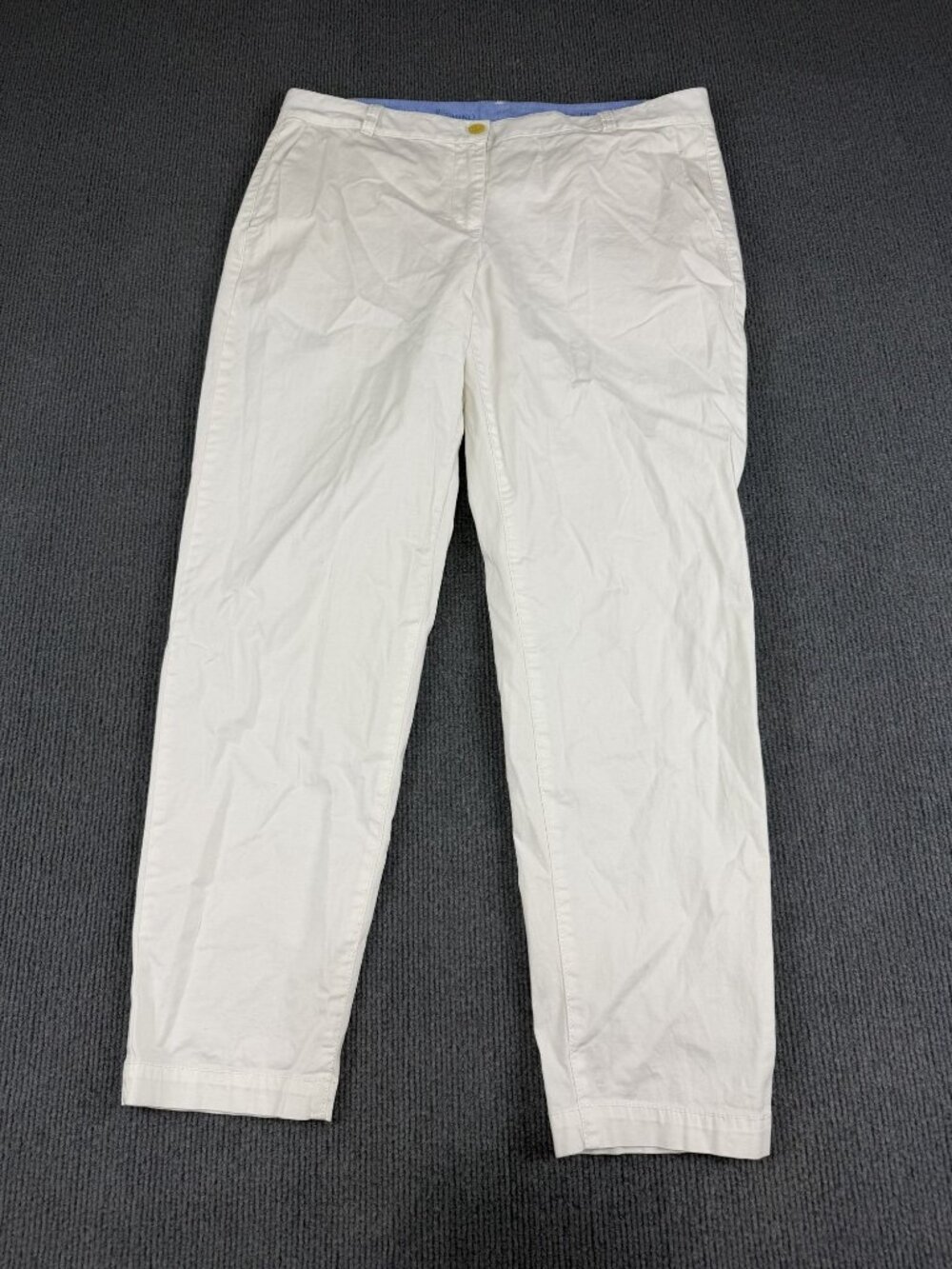 Talbots Womens White Weekend Chino Pants Size 12